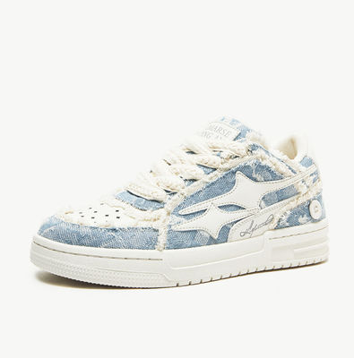 Người phụ nữ bình thường giày dép da kiểu Mỹ thời trang phụ nữ Denim Canvas giày dép