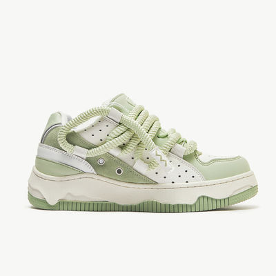 Phụ nữ thời trang Giày thể thao Vulkan thấp, Casual Lace Up Chunky