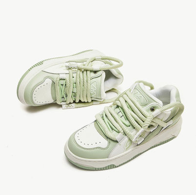 Phụ nữ thời trang Giày thể thao Vulkan thấp, Casual Lace Up Chunky