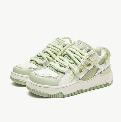 Phụ nữ thời trang Giày thể thao Vulkan thấp, Casual Lace Up Chunky
