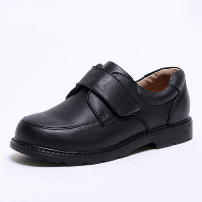 Giày học da Unisex Đen kích thước 26-45 Gót phẳng với lớp lót da