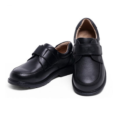 Giày học da Unisex Đen kích thước 26-45 Gót phẳng với lớp lót da