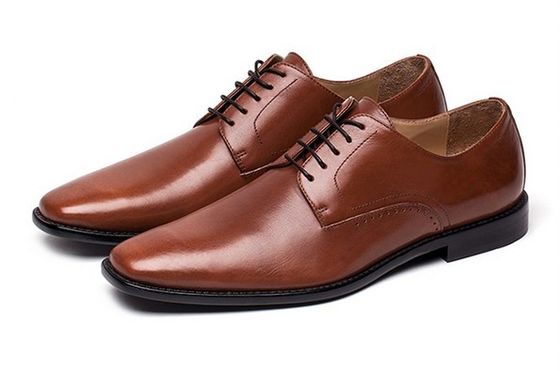 Văn phòng làm thủ công Mens màu nâu dây đeo lên giày giày cổ điển Goodyear da chân