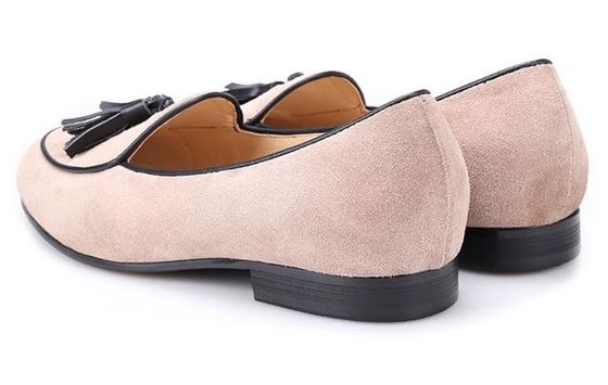 Suede Tassel Đàn ông Velvet Slippers, Banquet Đàn ông Velvet Smoking Slippers