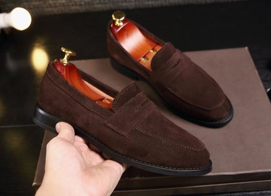 Cẩm nang Suede Cortex Classic Mens Loafers da / Mens Casual Suede Loafers