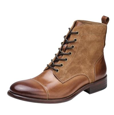 Mùa đông Mens Suede Sa mạc giày dép thời trang Giày mắt cá chân Ý với Zipper bên