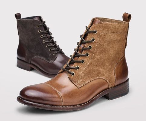 Mùa đông Mens Suede Sa mạc giày dép thời trang Giày mắt cá chân Ý với Zipper bên
