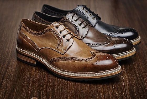 Da thật Đồ cưới của đàn ông Giày làm thủ công Đồ da thường xuyên