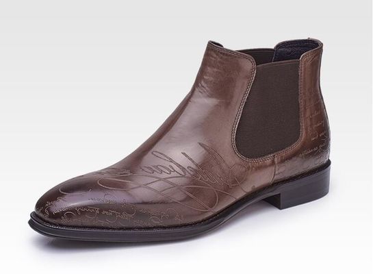 Hình thức Casual Đàn ông Giày chân đòn gối Bàn chân tròn Da Đàn ông Dây lên giày kéo