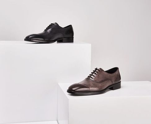 Square Toe Men'S Wedding Dress Giày Italian Flat Mens Đen Oxford Giày cho văn phòng