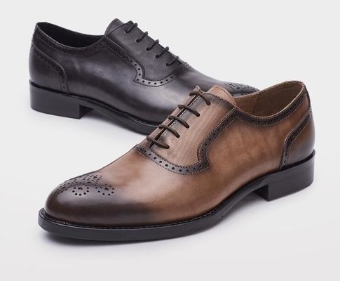 Classic PU Nam giới giày trang phục chính thức Oxford phong cách Bespoke giày thủ công cho doanh nghiệp