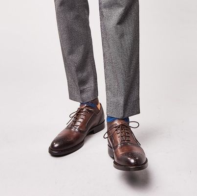 Classic PU Nam giới giày trang phục chính thức Oxford phong cách Bespoke giày thủ công cho doanh nghiệp