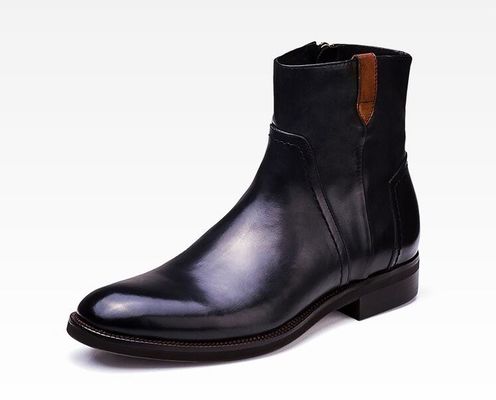 Anh điêu khắc Leisure Mens Gót mắt cá chân Pointed Toe Brogue phong cách giày Chelsea