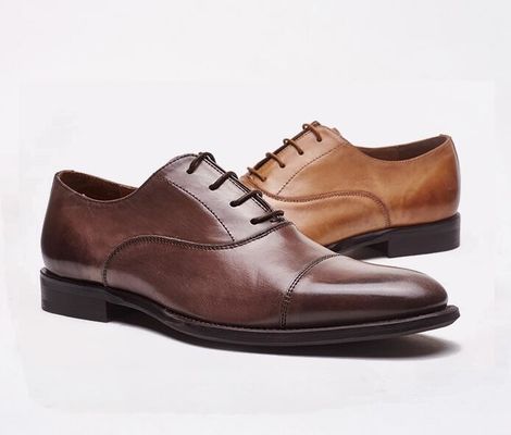 Kinh doanh / Đám cưới Đồ mặc nam giới Giày cao su Da thật Đan lên Brogues