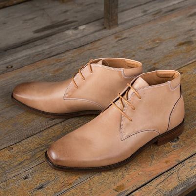 Chukka Suede Da Đàn ông Da Casual Giày màu nâu Đàn ông Dent Up Giày dép