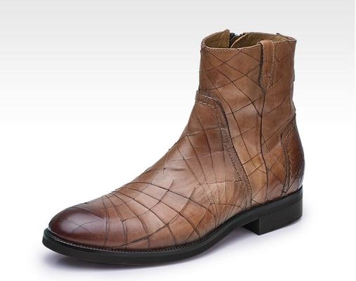 Mùa đông cổ điển Mens da giày thông thường kích thước bình thường dây chuyền lên Mens da dẻo mắt cá chân