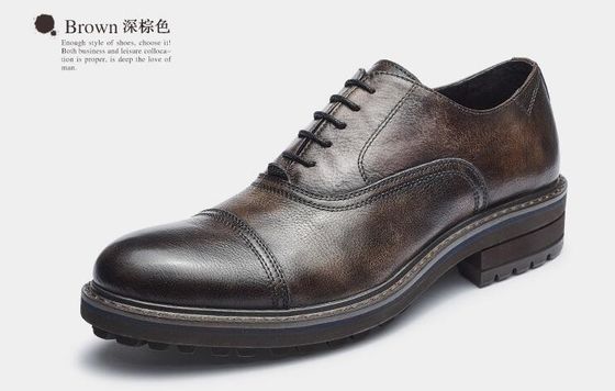 Giày đan xen kiểu đàn ông da giày giày đẹp Goodyear giày giày với hai ngón chân