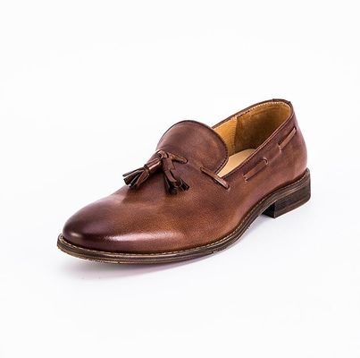 Dây lên Flat Heel Đàn ông Trượt trên giày thể thao cao trên / thấp cắt giày thể thao da mềm