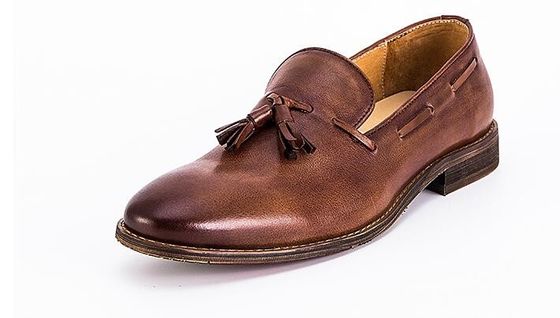 Dây lên Flat Heel Đàn ông Trượt trên giày thể thao cao trên / thấp cắt giày thể thao da mềm
