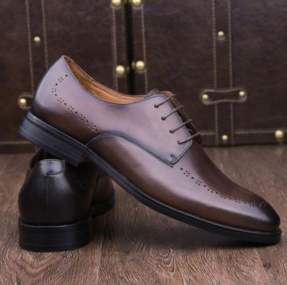 Round Toe Mens Loafers da kiểu hộp sọ Oxford Trượt trên đôi giày phẳng Cho bữa tiệc