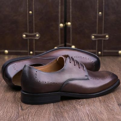 Round Toe Mens Loafers da kiểu hộp sọ Oxford Trượt trên đôi giày phẳng Cho bữa tiệc