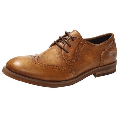 Full Grain Leather Mens Dress Shoes, Lace Up Pointed Toe Men Casual Oxford Shoe