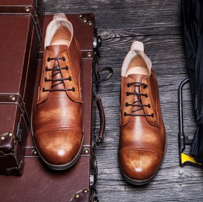 OEM Mens Casual Lace Up Giày thoải mái thở giày lái xe phẳng