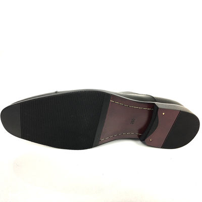Đức Phong cách Đàn ông làm bằng tay Comfort Sole Oxford Dress Giày cao su Đen