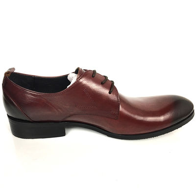 Wine Red Rismart Đàn ông trưởng thành giày Oxford Giày trang phục phong cách Giày da