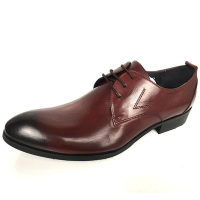 Wine Red Rismart Đàn ông trưởng thành giày Oxford Giày trang phục phong cách Giày da