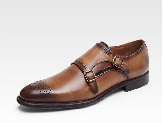 Giày da chân chính của Ý, giày đeo dây đai, giày lót da cho đàn ông