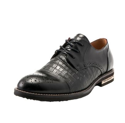 Giày da cá sấu Patina cho nam giới, Brogue Wingtips Giày da nam giới kỳ lạ