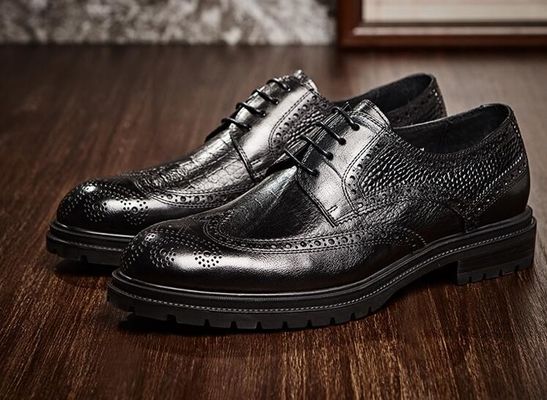 Brogues Casual Mens Leather Dress Giày giày giày giày cảnh sát