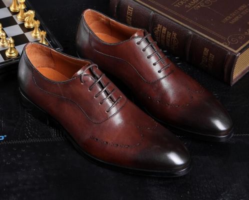 Đàn ông thời trang quần áo trang trọng giày dép, Brogue ẩn cao gót giày dép da cho đàn ông