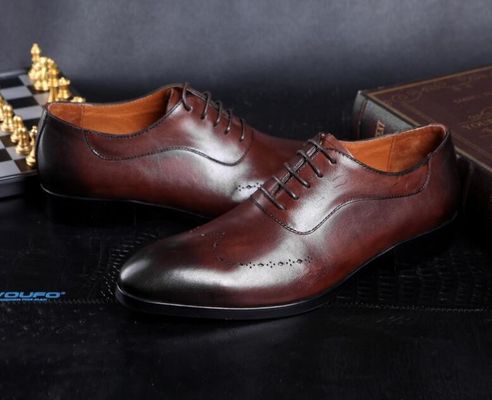 Đàn ông thời trang quần áo trang trọng giày dép, Brogue ẩn cao gót giày dép da cho đàn ông