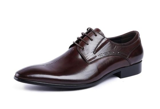 Nhãn hiệu Wingtip Oxford Luxury Mens Da Dress Shoes, Giày da chân chính được chạm khắc