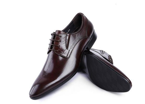 Nhãn hiệu Wingtip Oxford Luxury Mens Da Dress Shoes, Giày da chân chính được chạm khắc