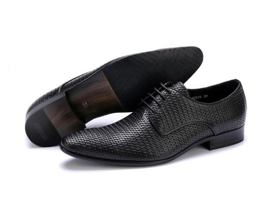 Tất cả là vải đan xen màu sắc Đồ mặc da chân chính cho nam giới Giày Oxford da cho nam giới