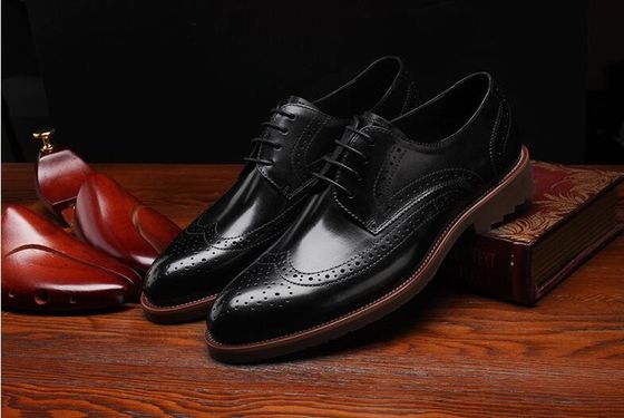Phong cách cổ điển Derby Đen mặc giày, Đàn ông Retro mặc giày Oxford