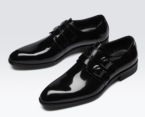 Retro Brogue Đàn ông Giày trang phục chính thức, Giày văn phòng kinh doanh Đen giày Oxford