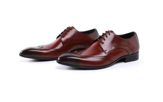 Custom Brogue Brown Brush Off Giày da Đồ mặc thoải mái Đối với nam giới