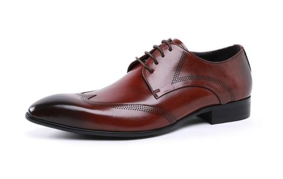 Custom Brogue Brown Brush Off Giày da Đồ mặc thoải mái Đối với nam giới