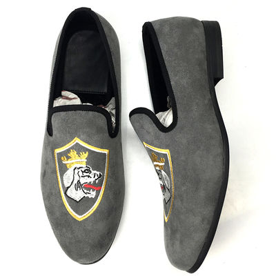 Ứng dụng bền bỉ Full Grain Da Loafers, Grey Hand Painted Loafers