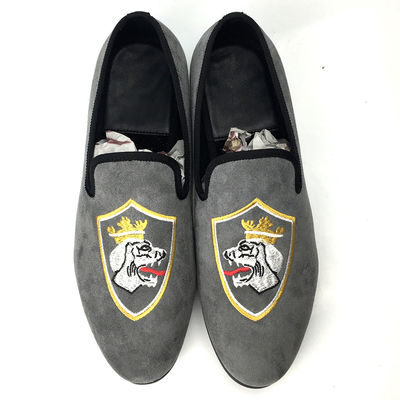 Ứng dụng bền bỉ Full Grain Da Loafers, Grey Hand Painted Loafers
