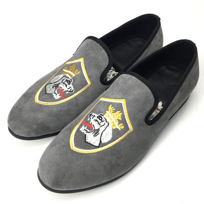 Ứng dụng bền bỉ Full Grain Da Loafers, Grey Hand Painted Loafers