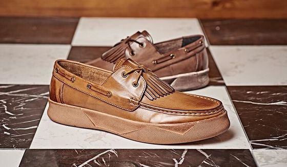 Retro Casual Đàn ông giày sàn Đàn ông tùy chỉnh Da lái xe Loafers với Tassels