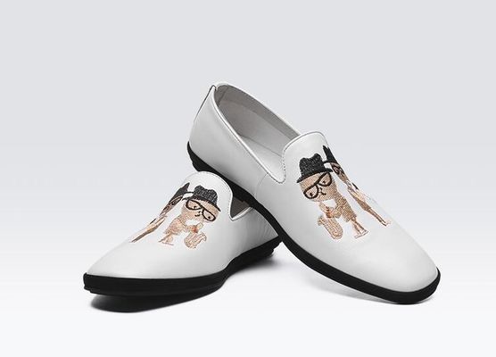 Tay sơn phẳng da mềm Loafers, in đàn ông Loafers mô hình