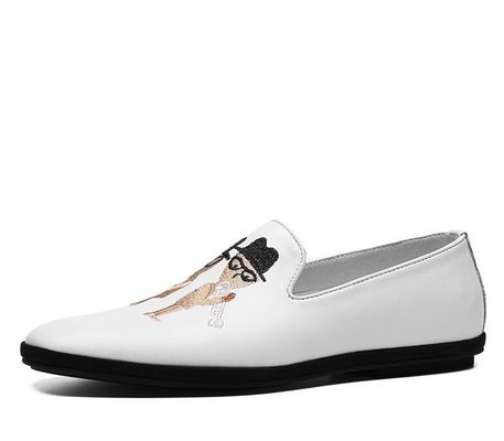 Tay sơn phẳng da mềm Loafers, in đàn ông Loafers mô hình