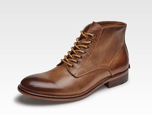 Classic Mens Waterproof Winter Dress Giày dép Da thật Dịch vụ OEM / ODM
