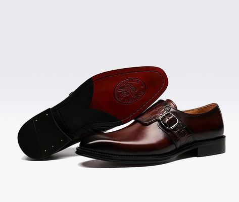 Giày đeo dây đai cao cấp / Giày da nguyên chất kiểu Ý Loafer dành cho nam giới